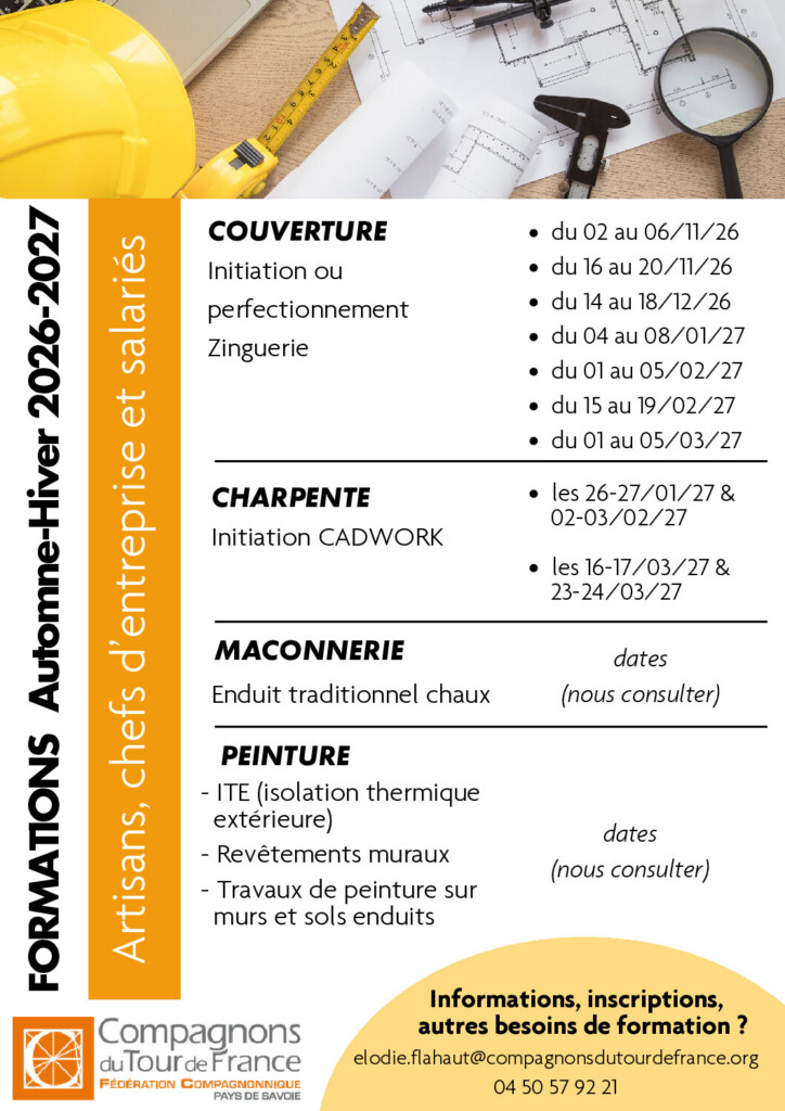 FORMATIONS COURTES – artisans, chefs d&rsquo;entreprises, salariés